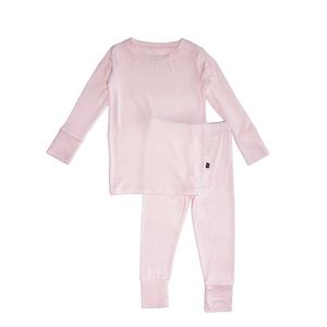 Lev Baby Blush Pink Long Sleeve Bamboo Pajama Set - 8Y
